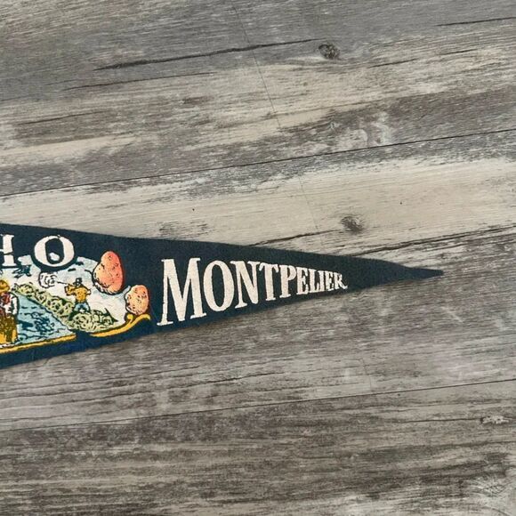 Vintage 1950s Idaho Montpelier Souvenir Pennant Flag - Picture 4 of 5